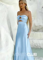 Hedda | Aqua Blue Sleeveless Floor - Length Long Prom Dresses - Price #price_variant_lowest# - Aqua - PromDressClub